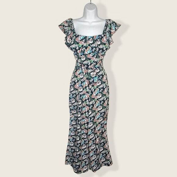 Sam Edelman | NWOT Ruffled Flutter Sleeve Floral Garden Jumpsuit | 2 - Picture 3 of 15